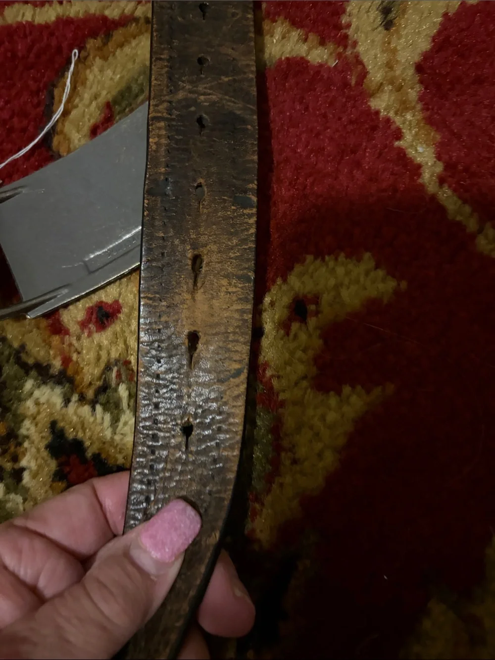 Levi's Brown Leather Belt with Decorative Ford Automobile brass Buckle